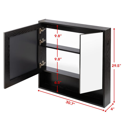 Ebern Designs Bahily Surface Mount Framed 1 Door Medicine
